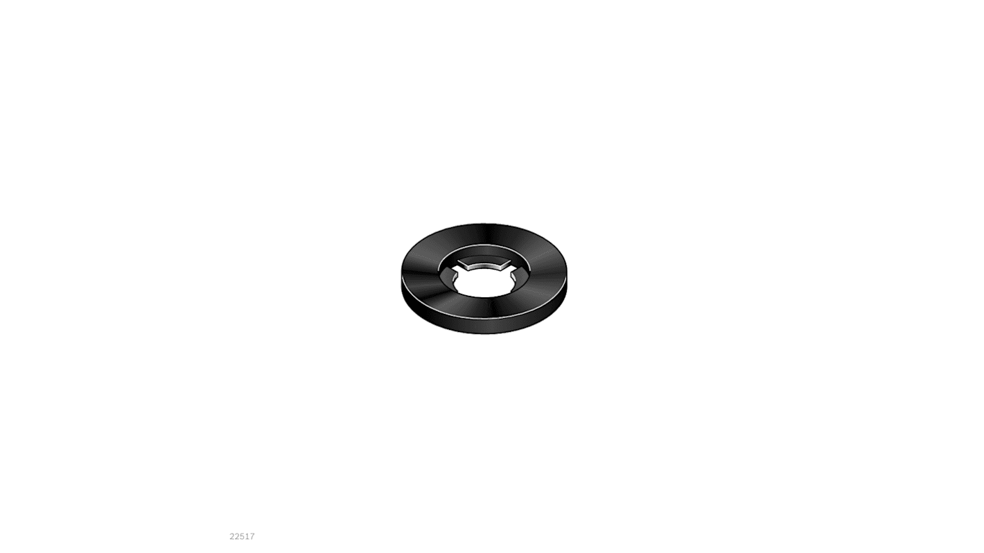 Arandelas Negro, Poliamida, M6
