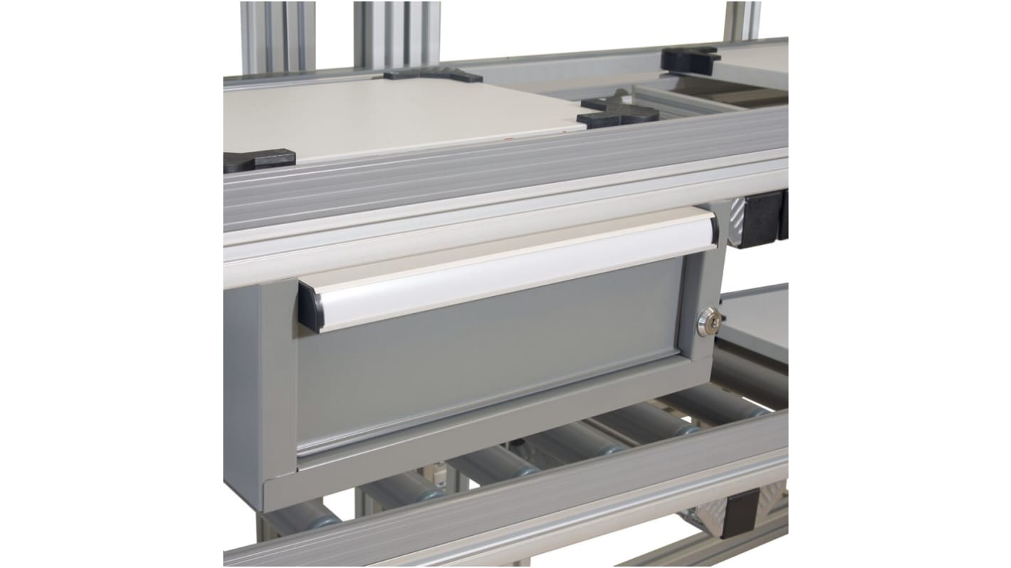 Bosch Rexroth 灰色抽屉, 钢外框, 149mm高 x 401mm宽 x 120mm深, 1个抽屉