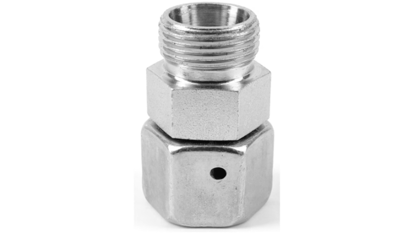 Racor hidráulico, Parker, DA15LOMDCF, Connector A Tubo 15, Connector B M15