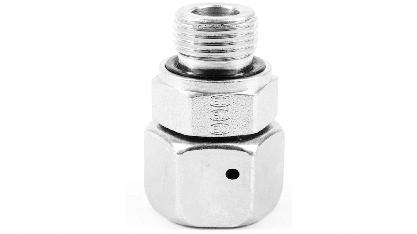 Parker Straight Swivel to Port Male 24° DIN Cone to Male BSPP, EGE12SR1/2EDCF
