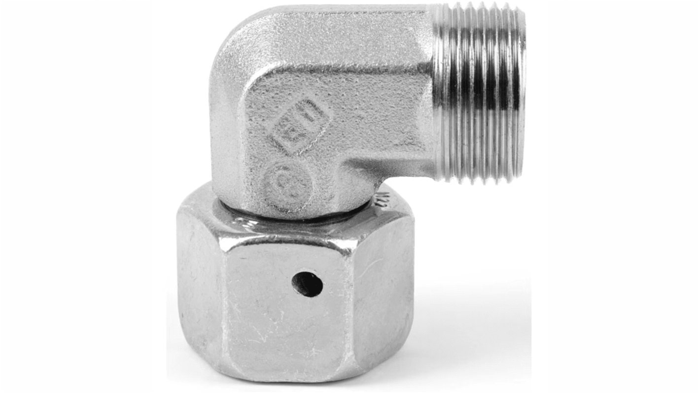 Parker Elbow 90° Tube to Swivel Male 24° DIN Cone to Male 24° DIN Cone, EW15LCF