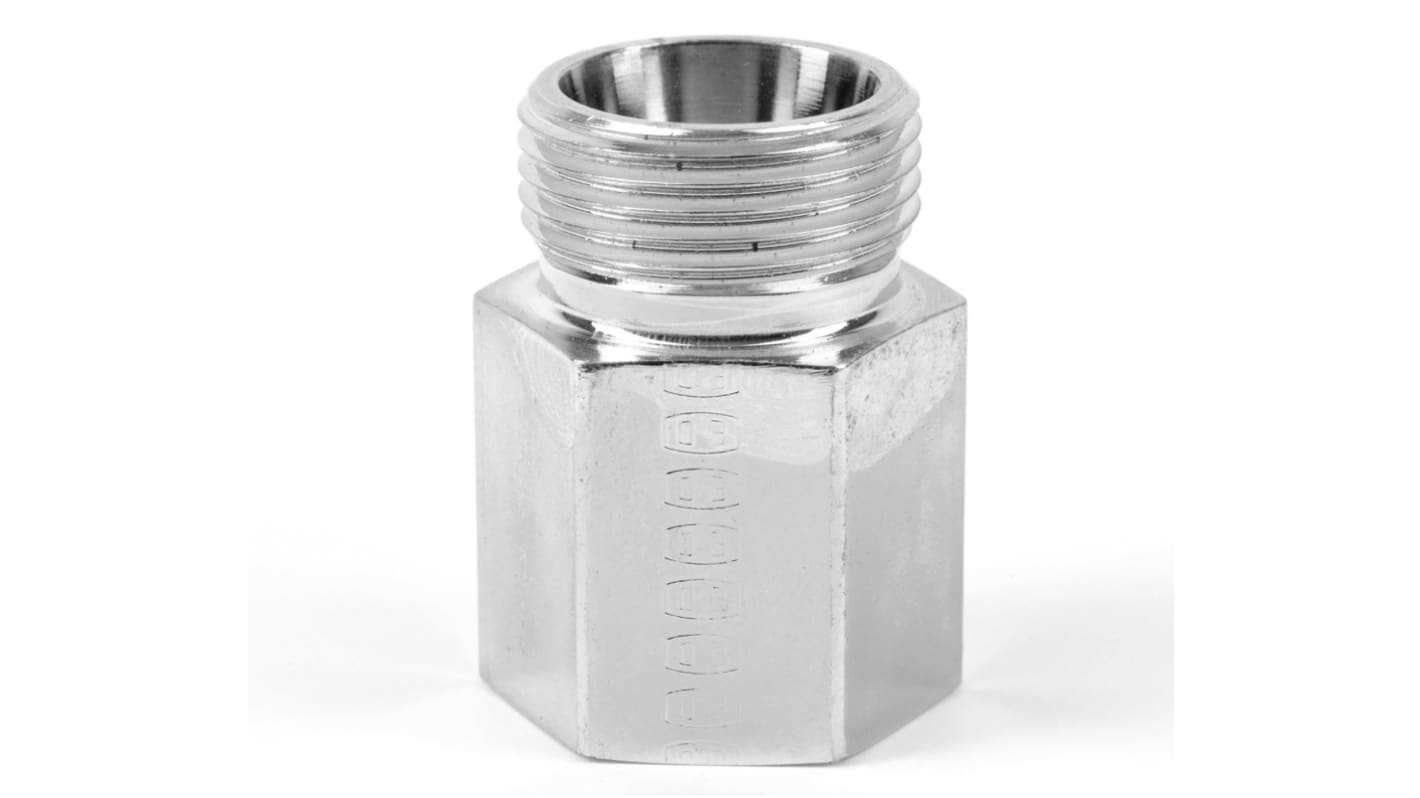 Parker Straight Tube to Port Male 24° DIN Cone to Female BSPP, GAI12LR1/2CFX