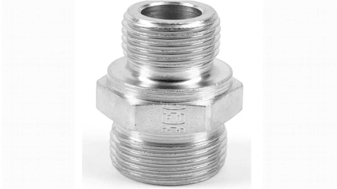 Racor hidráulico, Parker, GE15LRCFX, Connector A Tubo 15, Connector B G 1/2