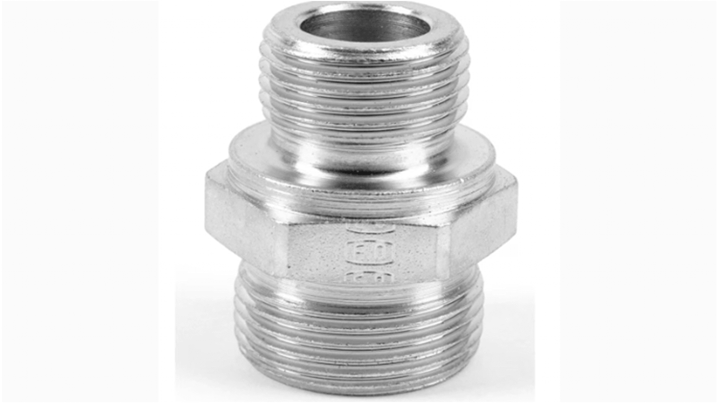Parker Straight Tube to Port Male 24° DIN Cone to Male BSPP, GE18LRCFX