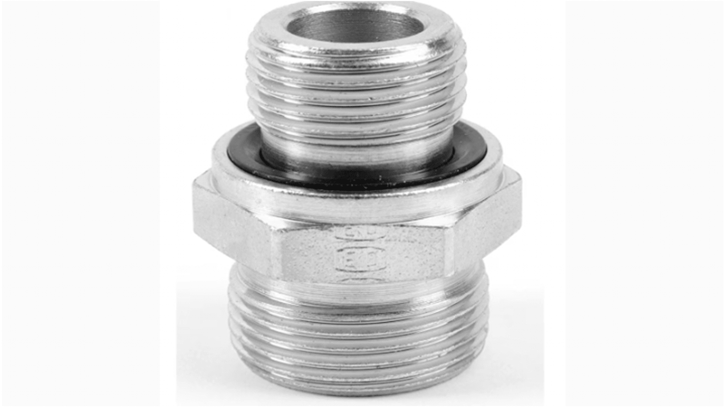 Parker Straight Tube to Port Male 24° DIN Cone to Male BSPP, GE28LRCF