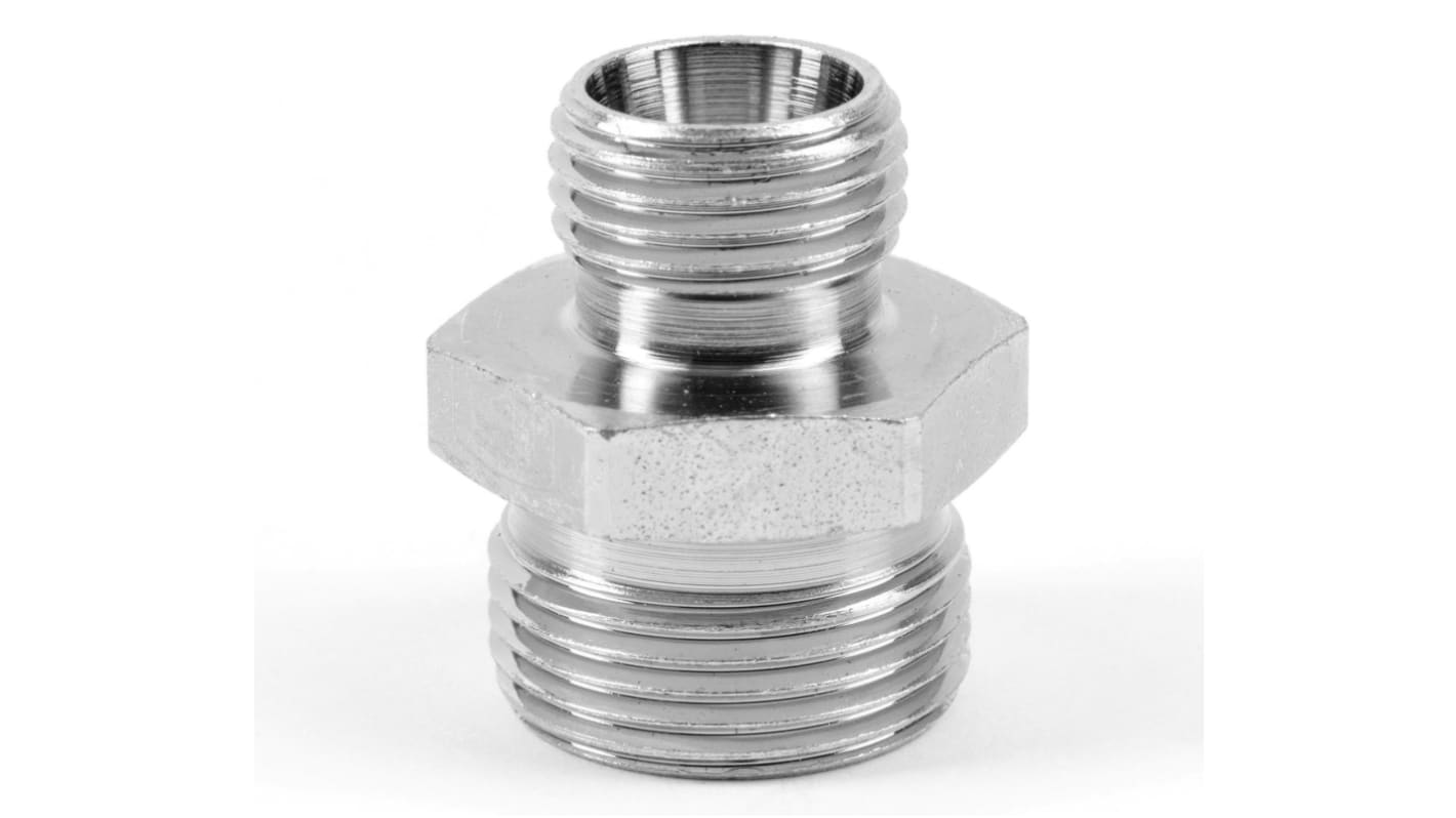 Parker Straight Tube to Tube Reducer Male 24° DIN Cone to Male 24° DIN Cone, GR22/18LCFX