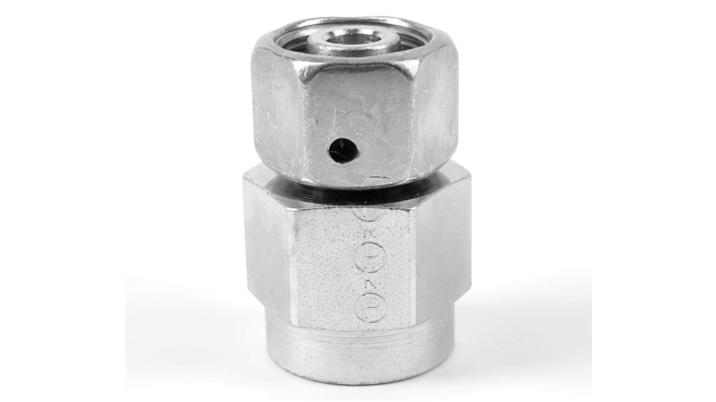 Racor hidráulico, Parker, MAVE12SR1/4CF, Connector A 12 mm, Connector B 1/4 in