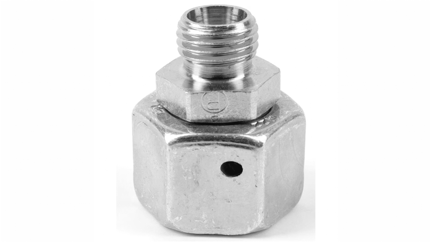 Parker Straight Tube to Swivel Male 24° DIN Cone to Male 24° DIN Cone, RED15/08LOMDCF