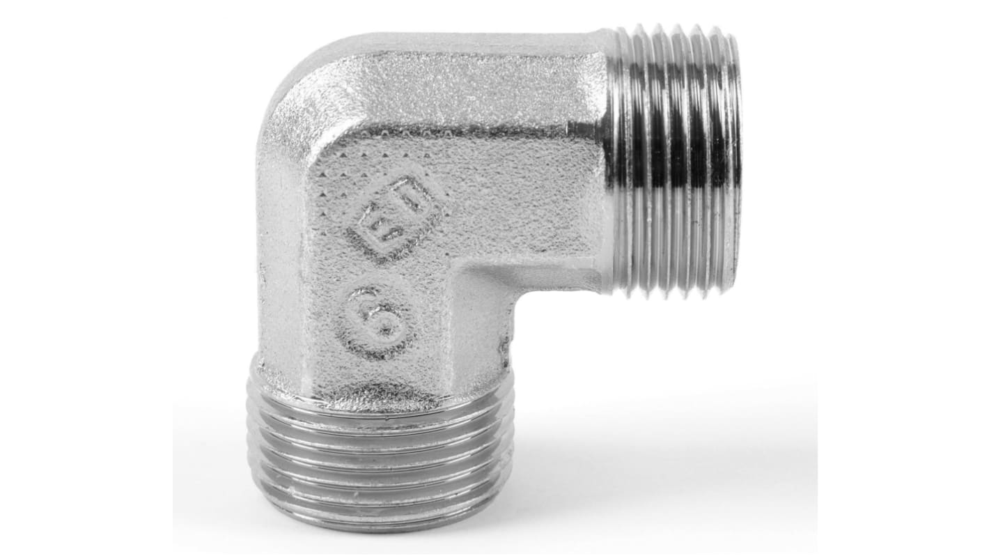 Racor hidráulico, Parker, W18LCF, Connector A M18 Macho, Connector B M18