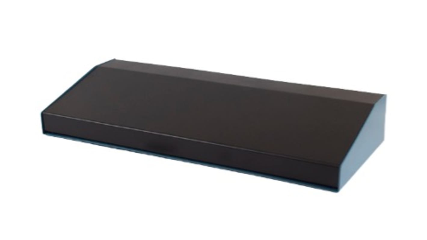 Hammond 1456 Series Blue Aluminium Aluminium Case, IP31, Flanged, Black Lid, 211 x 508 x 76mm