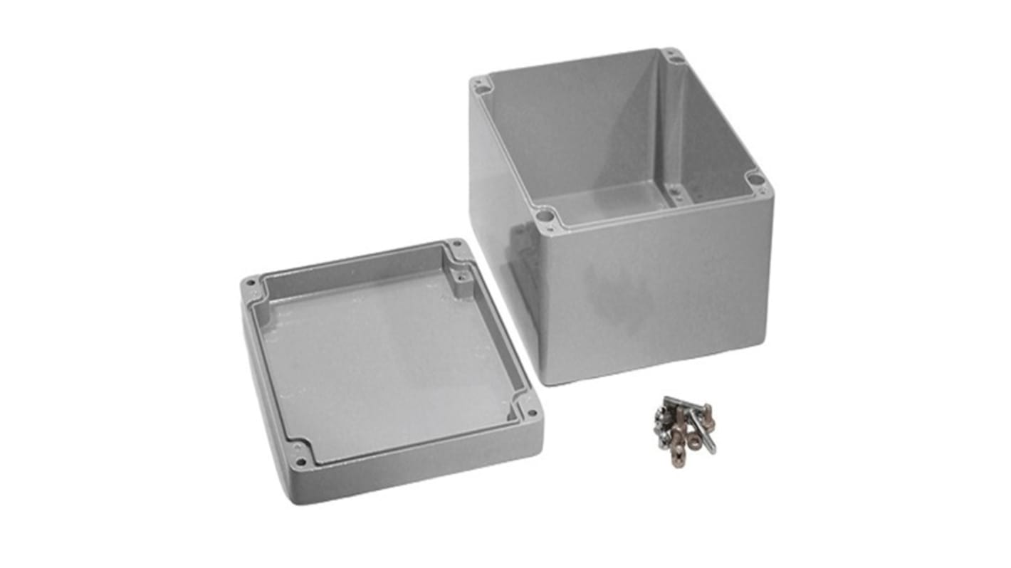 Hammond 1590Z Series Grey Die Cast Aluminium Alloy Enclosure, IP68, Flanged, Grey Lid, 230 x 200 x 110mm