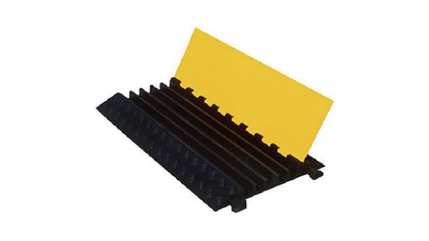 Canalina passacavi RS PRO, colore Nero/Giallo 960 x 590mm, Ø interno 35mm, lunghezza 960mm, larghezza 590 mm Gomma