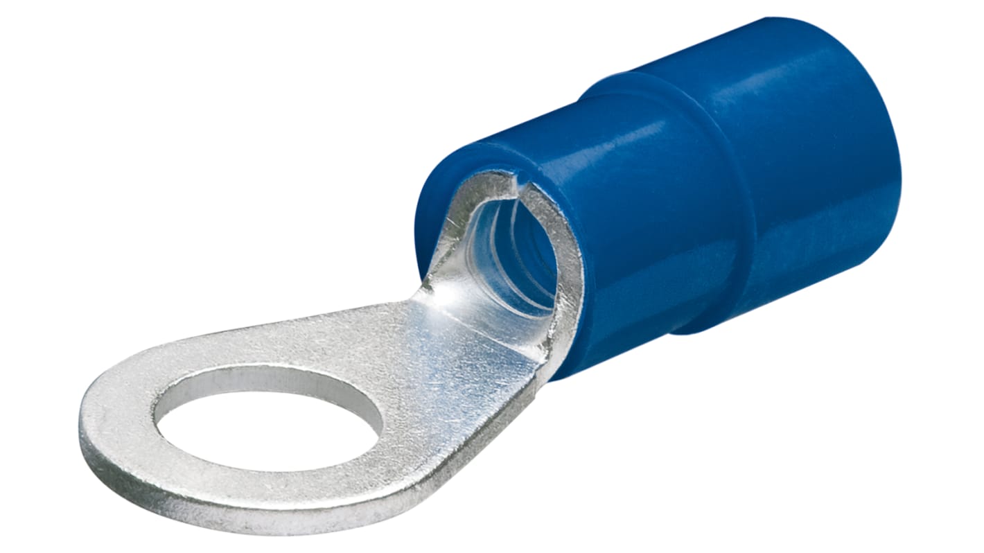 Knipex, 97 99 1 Insulated Ring Terminal, 6mm Stud Size, Blue