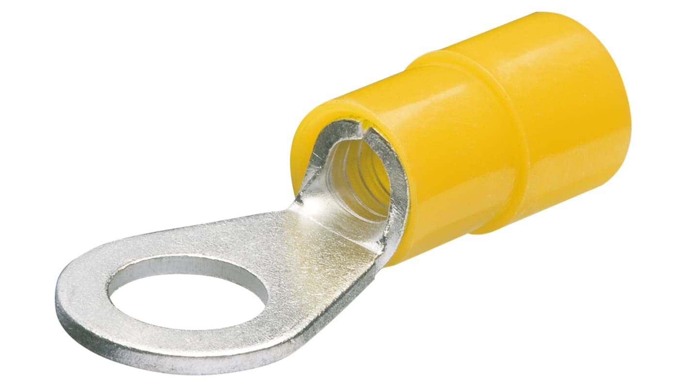 Knipex, 97 99 1 Insulated Ring Terminal, 10mm Stud Size, Yellow