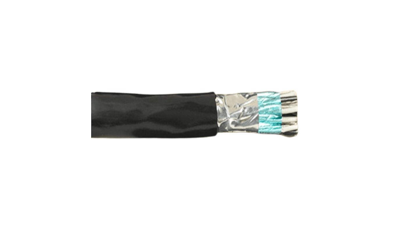 Alpha Wire Alpha Essentials Communication & Control Series Twisted Pair Cable, 6 Cores, 0.2918 mm2, Screened, 24,
