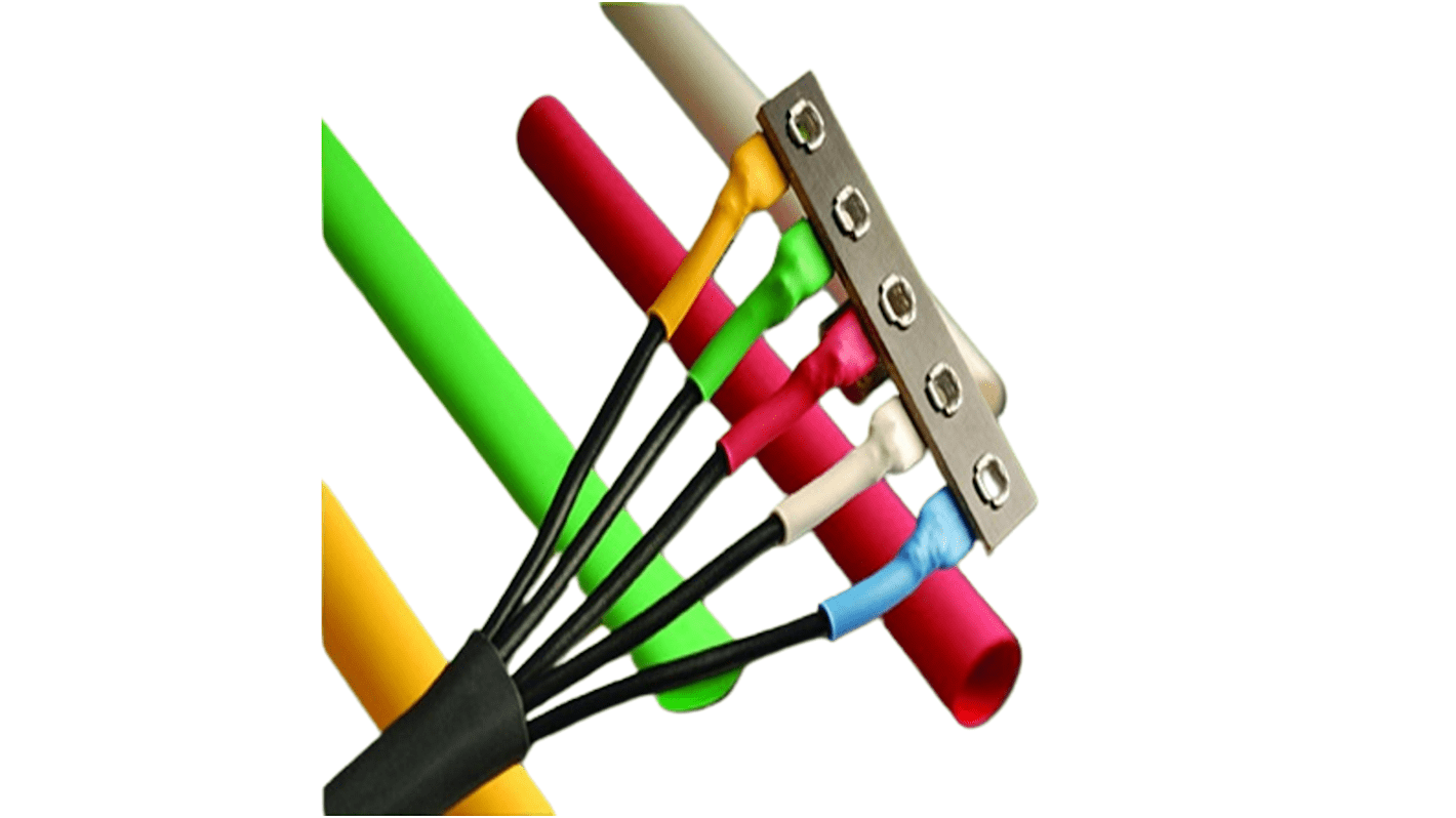 Alpha Wire Heat Shrink Tubing, Green 0.046in Sleeve Dia. x 25X4ft Length 2:1 Ratio, FIT Shrink Tubing Series