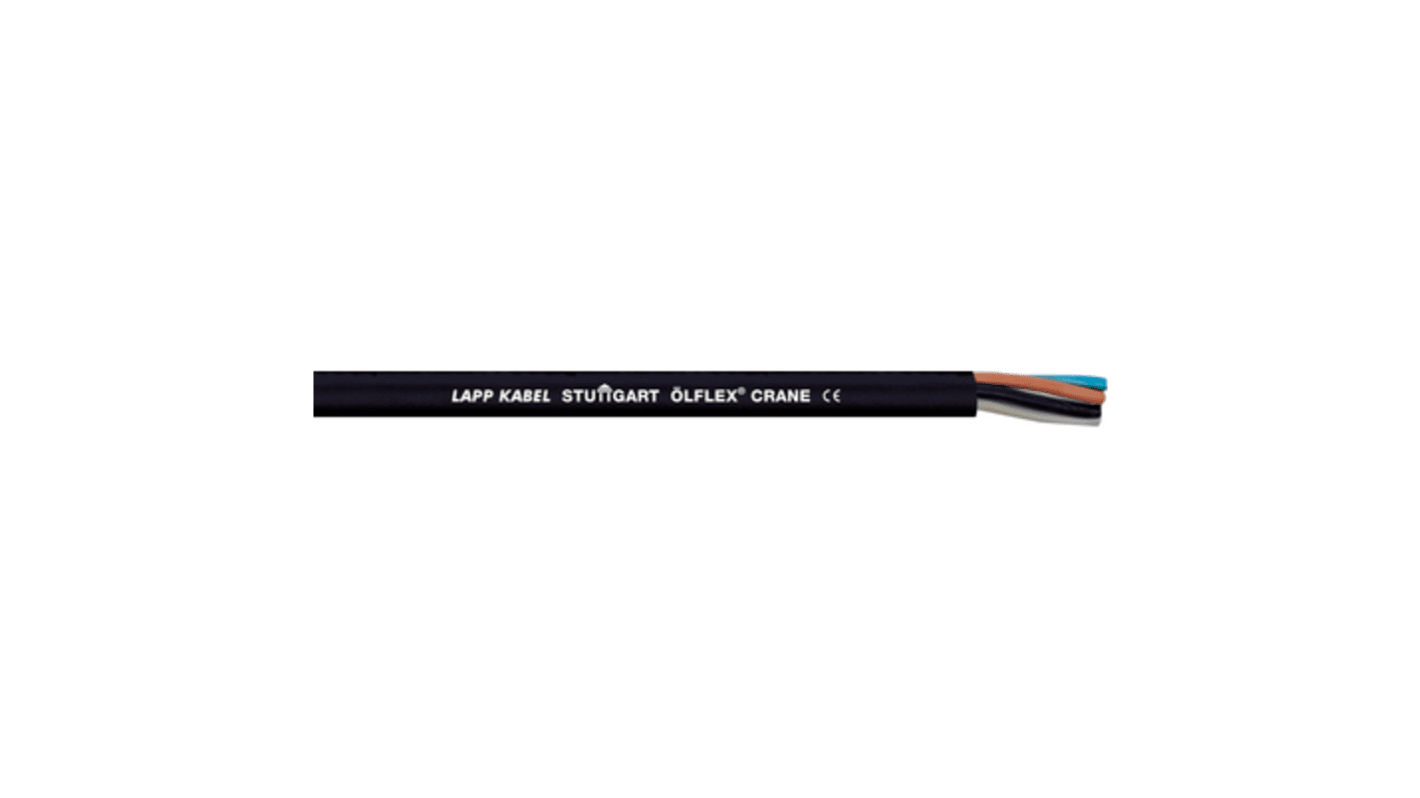 Lapp 4 Core Power Cable, 1 mm², 50m, Black Rubber Sheath, Flexible Multicore, 500 V ac