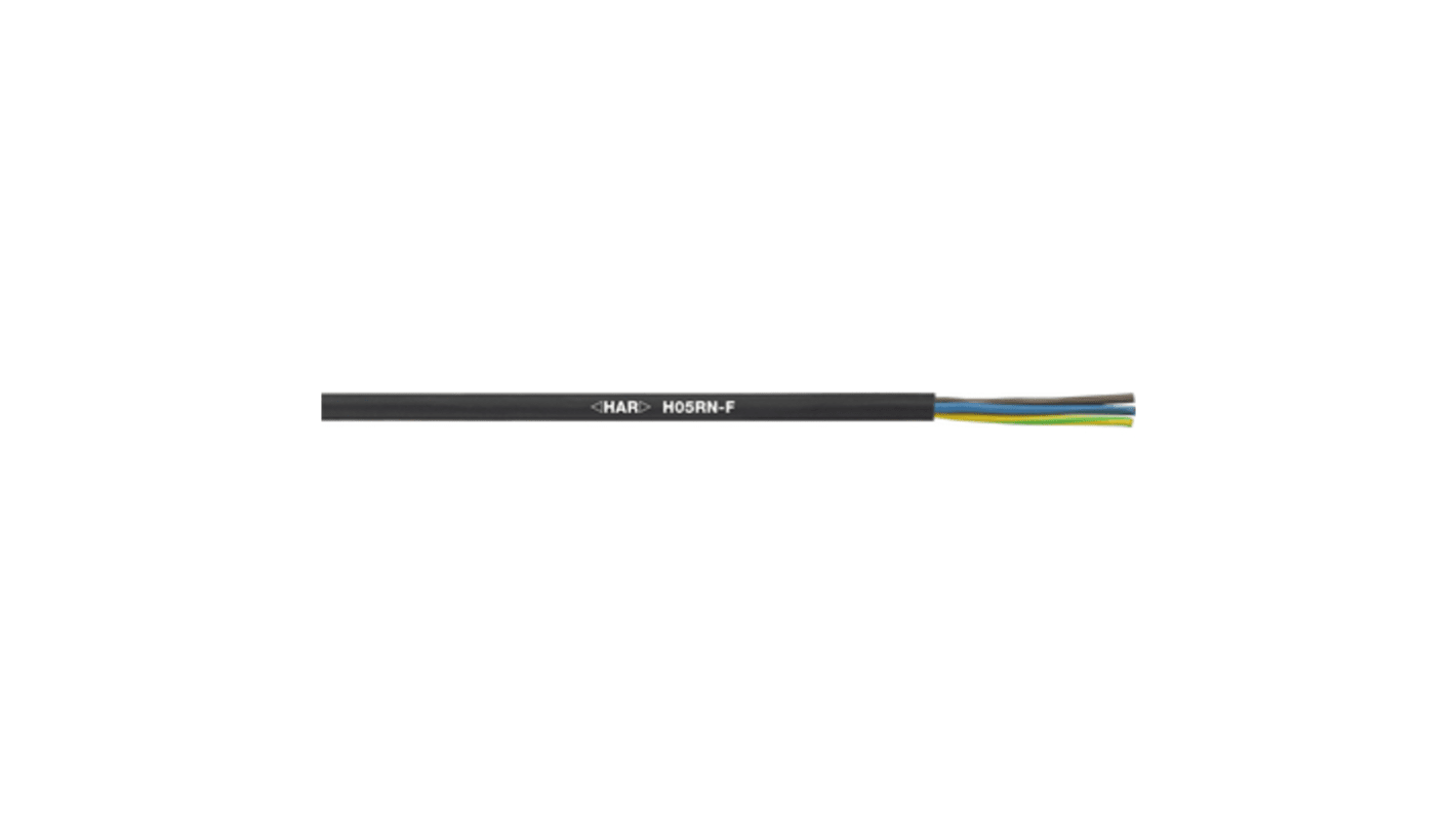 Lapp, Flexible Multicore, 50m 3 Core, Black Rubber Power Cable