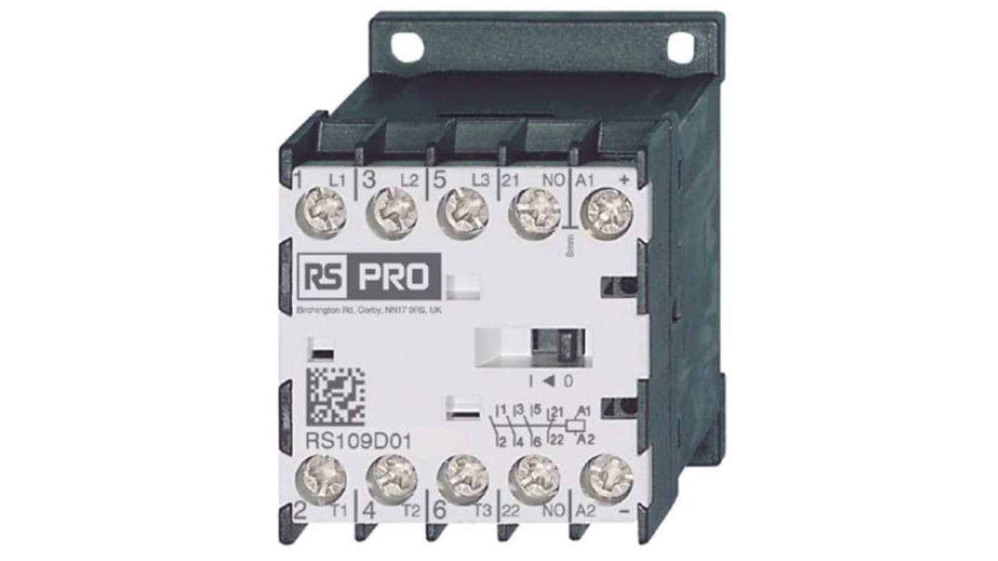 Contattore RS PRO, 4 poli, 9 A, 4 kW, bobina 230 V CA