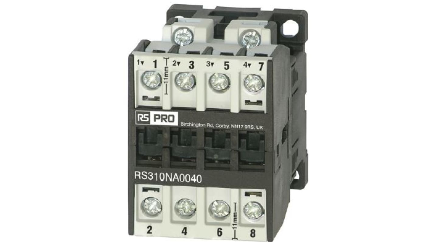 RS PRO Contactor, 230 V ac Coil, 3-Pole, 22 A, 11 kW, 3 → 400 V