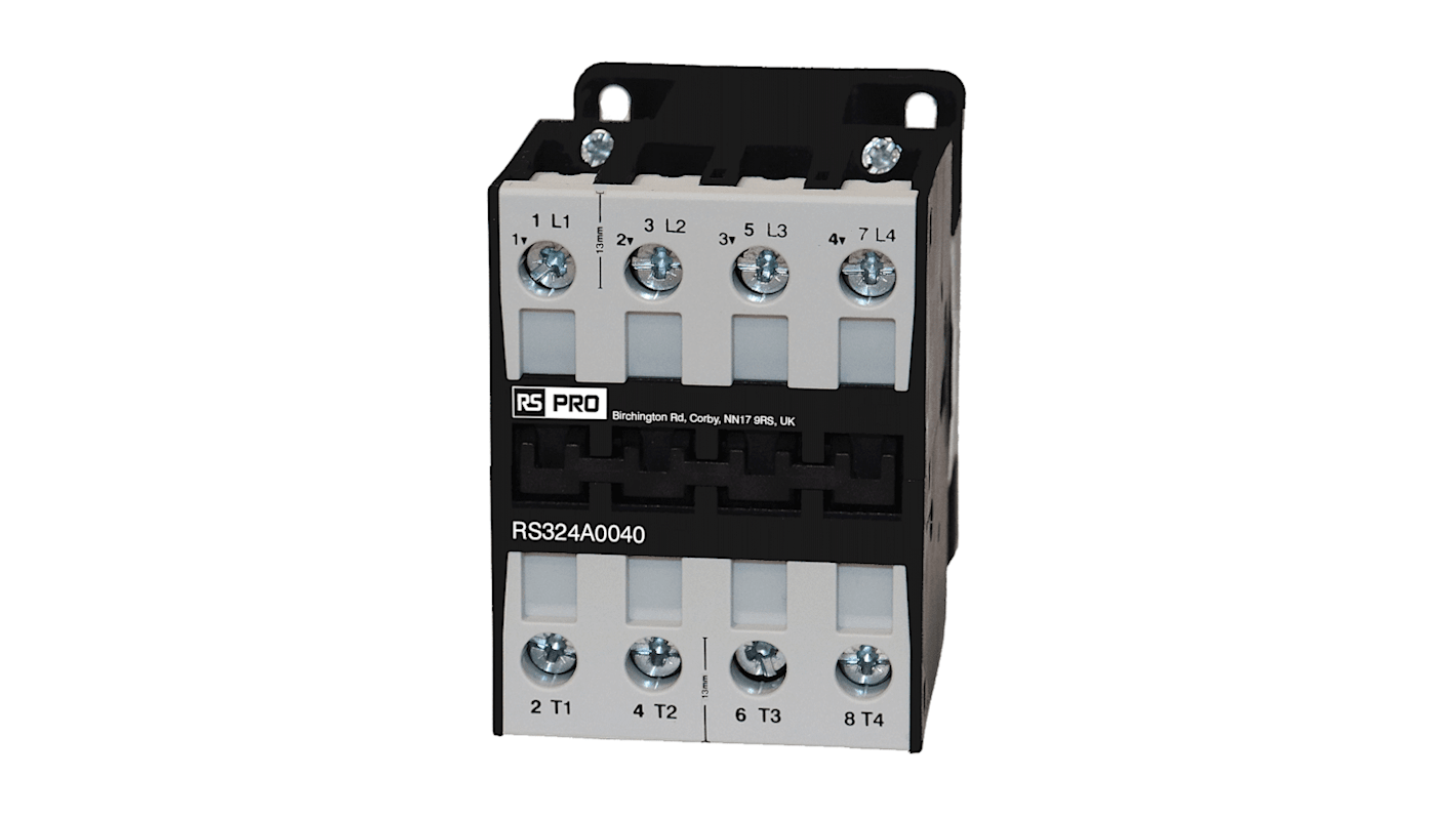 Contattore RS PRO, 3 poli, 24 A, 11 kW, bobina 230 V CA
