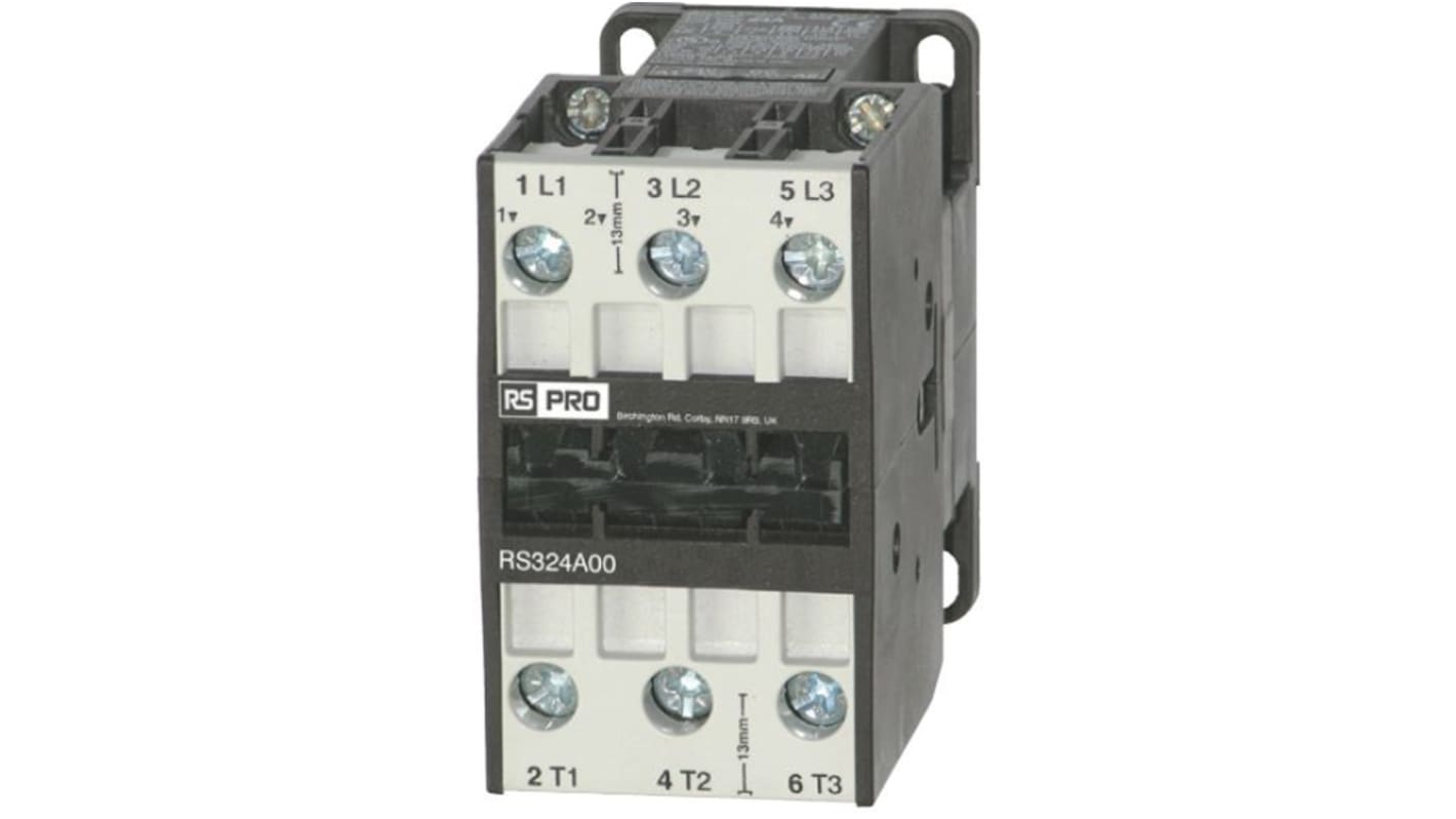 RS PRO Contactor, 24 V ac Coil, 3-Pole, 40 A, 18.5 kW, 3 → 400 V