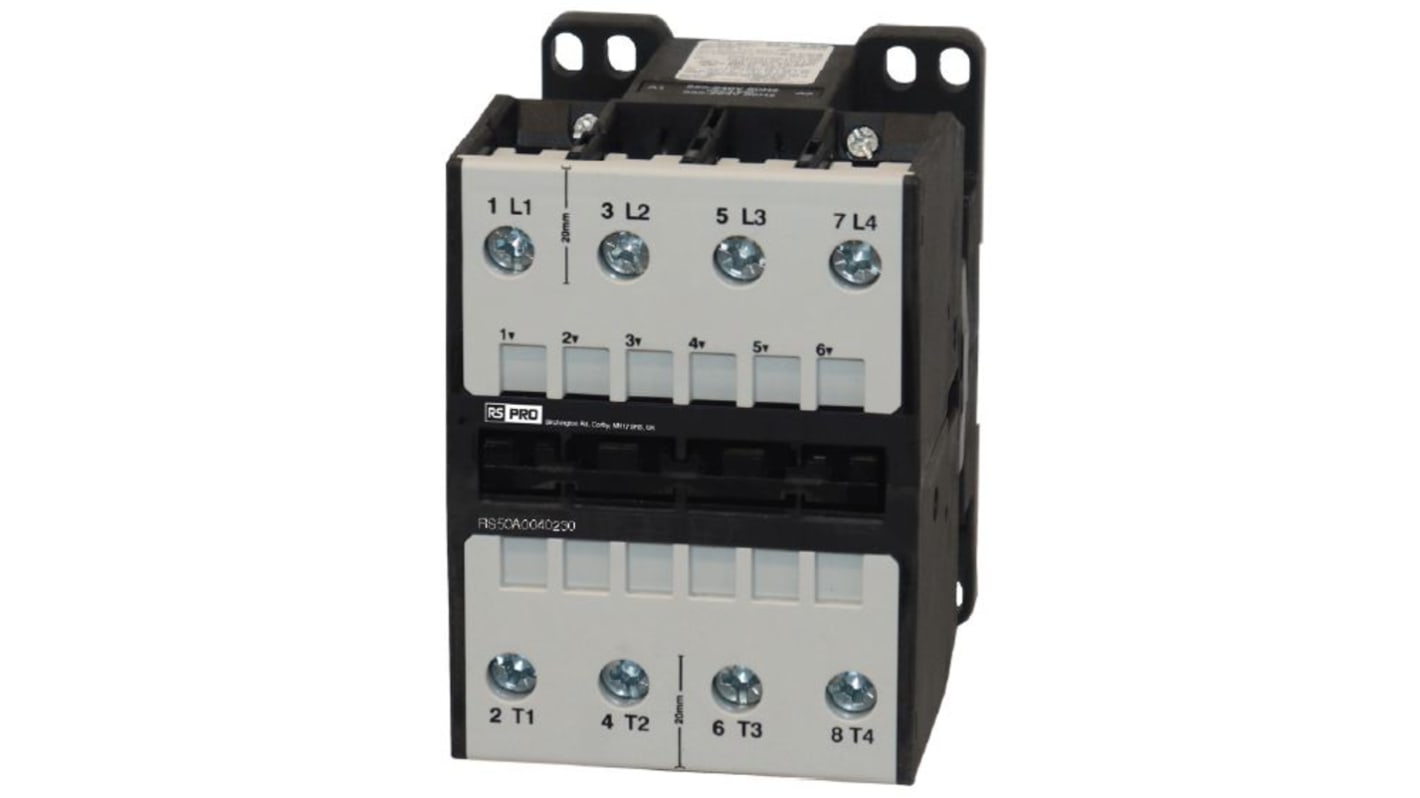 RS PRO Leistungsschütz 230 V ac-Spule, 4 -polig , 3 → 400 V / 50 A 22 kW
