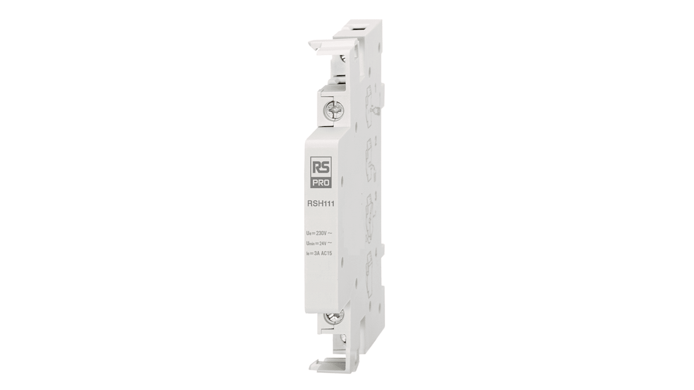 RS PRO Auxiliary Contact Block, 1NO + 1NC