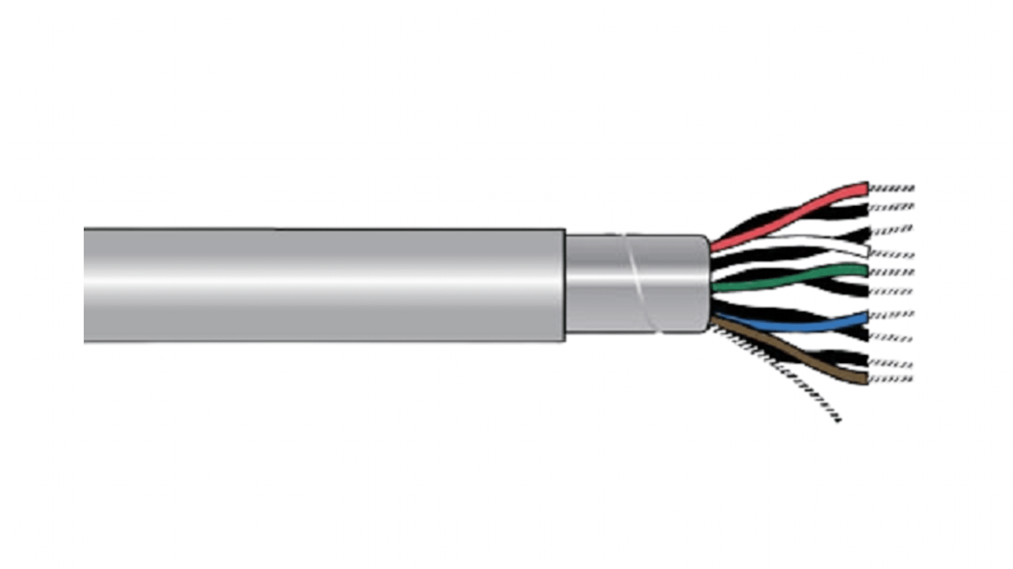 Alpha Wire Alpha Essentials Communication & Control Netzkabel, 1-adrig Typ Computerkabel Schwarz/Rot, 100ft, 300 V, PVC