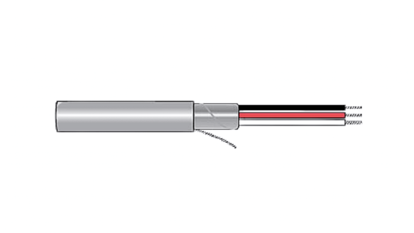 Alpha Wire Alpha Essentials Communication & Control, Computer Cable, 100ft 2 Core, Grey Polyvinyl Chloride PVC Power