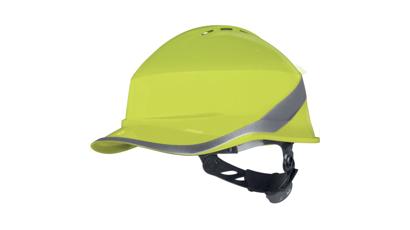 Delta Plus DIAMOND VI WIND Yellow Safety Helmet, AdjustableVentilated