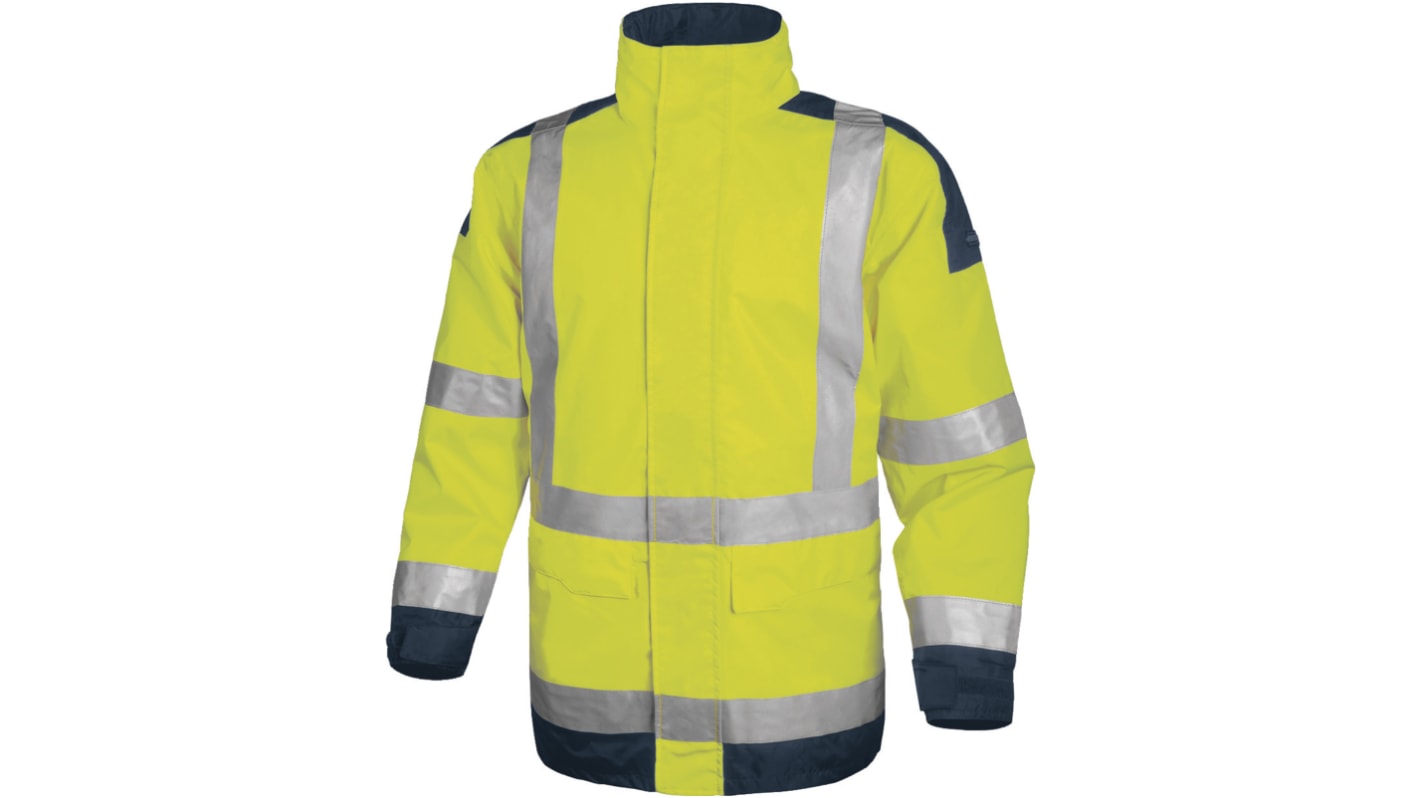 Delta Plus Unisex Warn-Parka Gelb fluoreszierend - Marineblau, Größe S