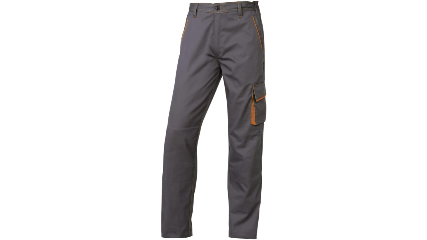 Delta Plus M6PAN Unisex Arbeitshose, Baumwolle, Polyester Grau, Weiß, Größe 90.17 → 97.79cm / 35.5 →