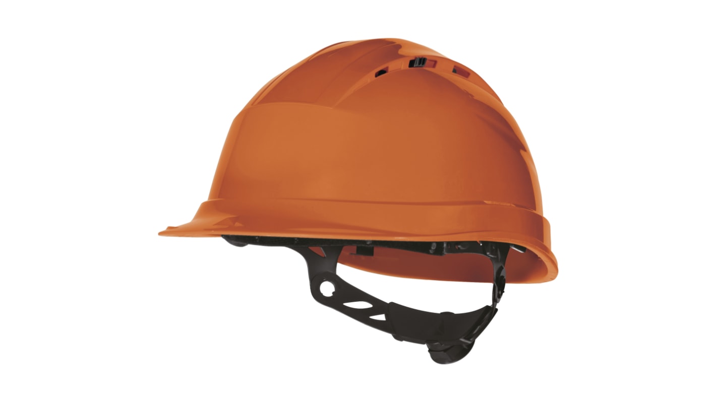 Delta Plus QUARTZ UP IV Orange Safety Helmet, Adjustable