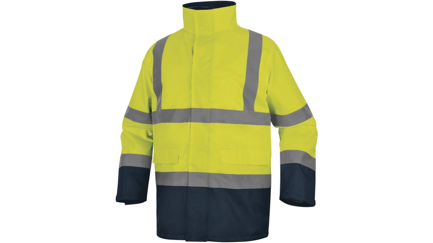 Delta Plus OPTIMUM3 Fluorescent Yellow-Navy Blue Unisex Parka, 5XL