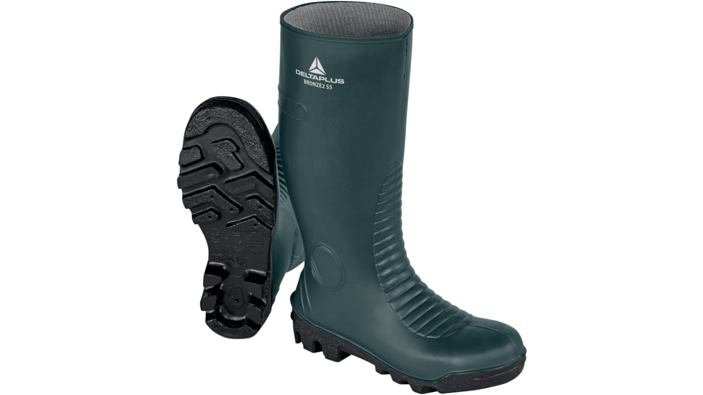 Bottes de sécurité Delta Plus BRONZE2 S5 SRA, Homme, T 38, Noir, Vert, S5, SRA, antistatiques