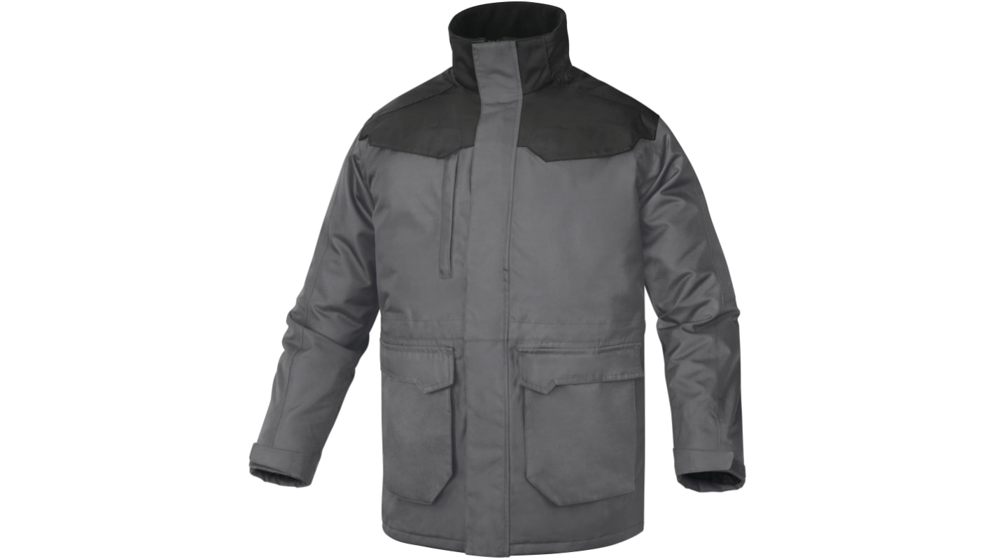 Delta Plus CARSON2 Parka Unisex Parka, wasserdicht Schwarz, Grau, Größe XL