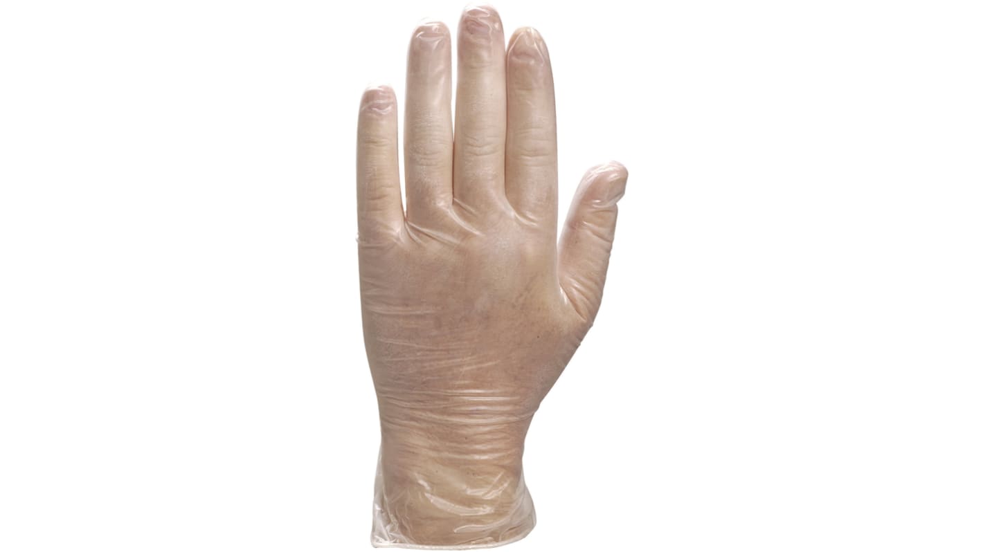 Delta Plus VENITACTYL Beige Powdered PVC Disposable Gloves, Size 6, 100 per Pack