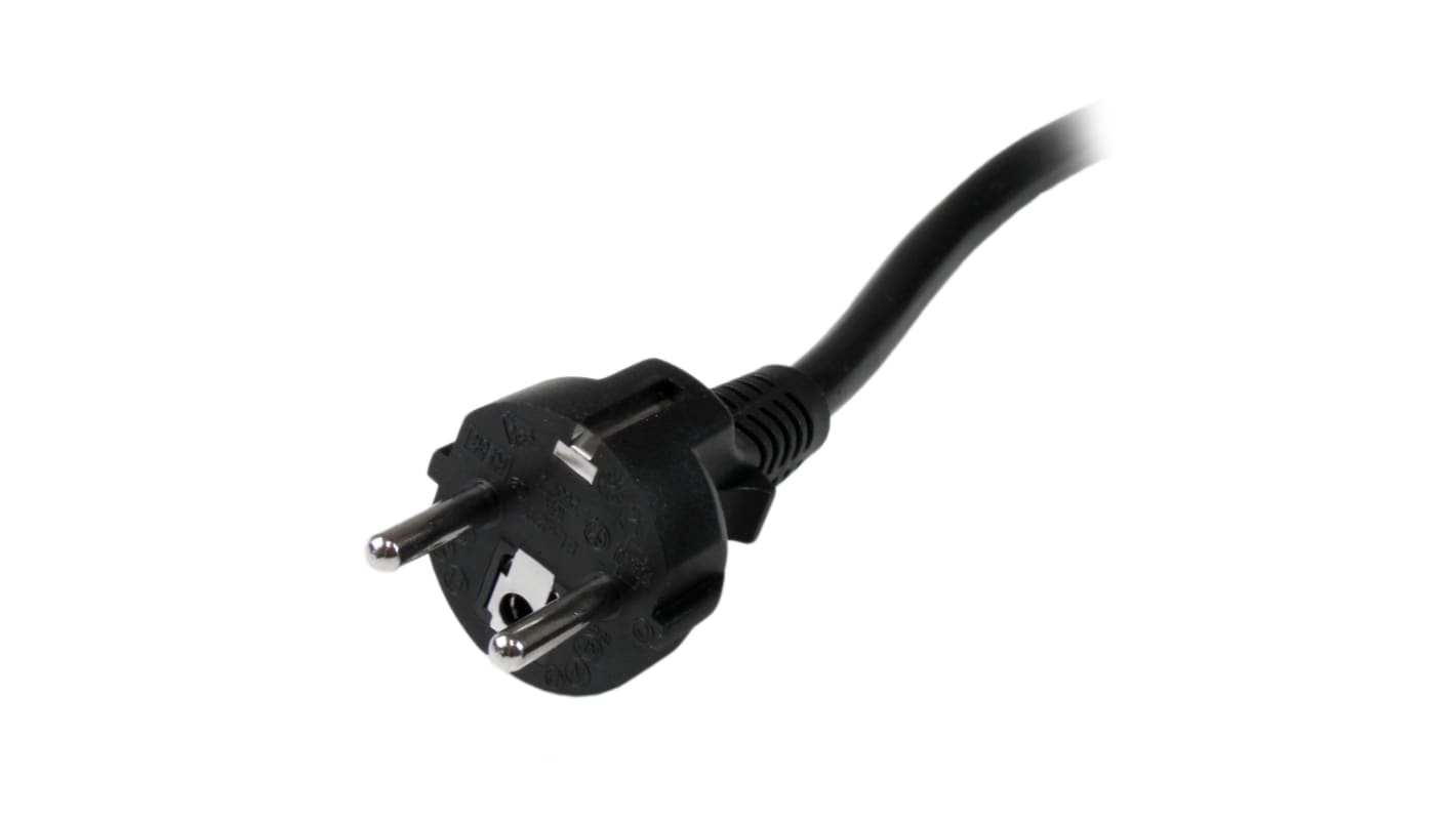 StarTech.com Right Angle CEE 7/7 Plug to Straight C19 Socket Power Cord, 2m