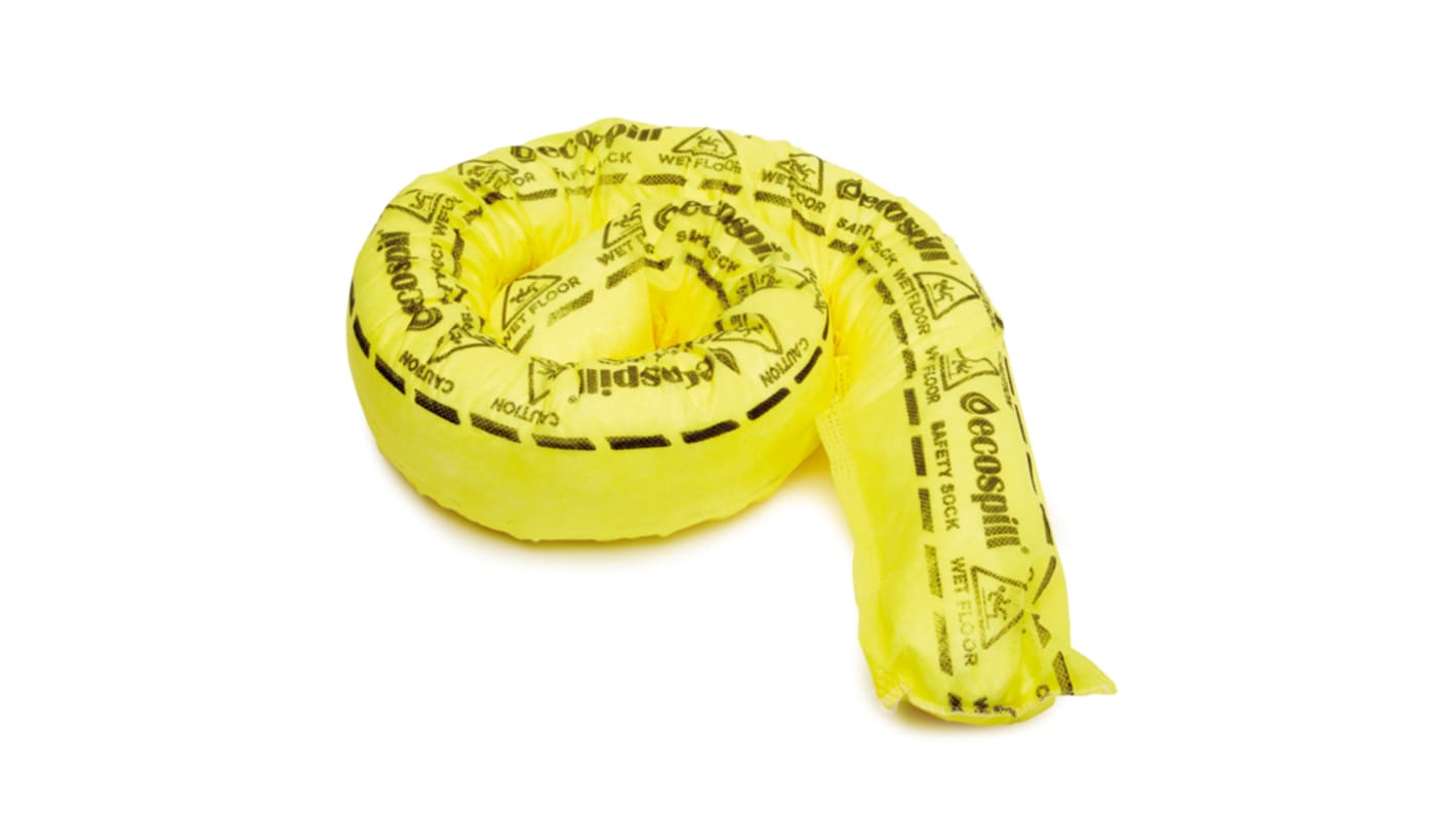 Ecospill Ltd Spill Absorbent Sock for Chemical Use, 5 Litres Capacity, 10Each per Pack