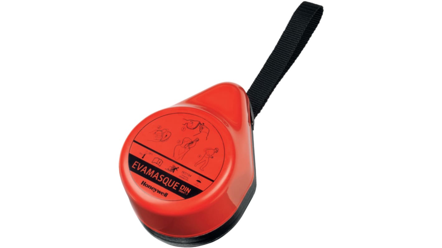 Maschera respiratoria Honeywell Safety col. Nero/Rosso, Taglia Classico, Dispositivo di fuga filtrante