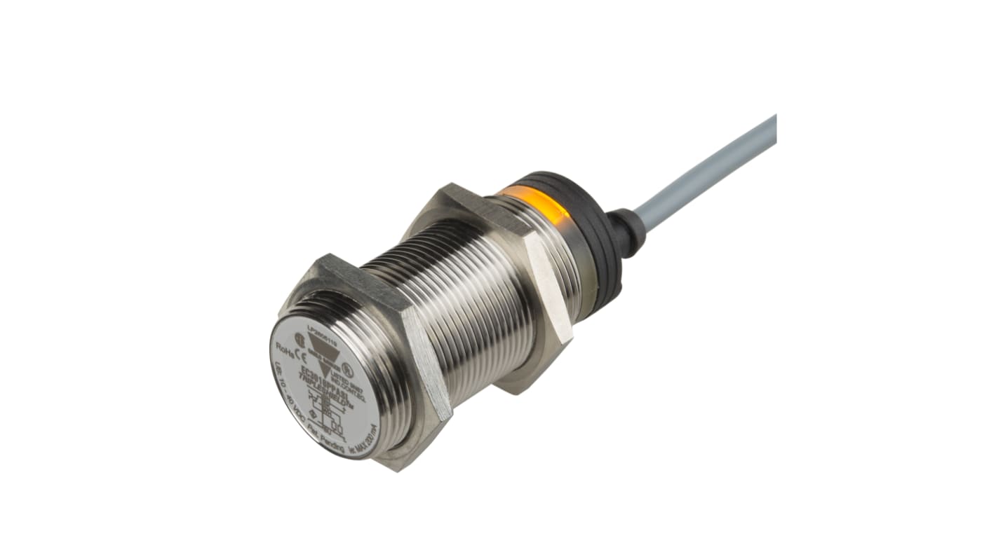 Carlo Gavazzi EC3016 Series Capacitive Barrel-Style Proximity Sensor, M30 x 1.5, 16 mm Detection, NO/NC Output, 20