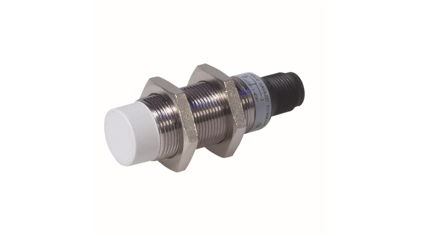 Carlo Gavazzi EI18 Series Inductive Barrel-Style Inductive Proximity Sensor, M18 x 1, 8 mm Detection, NO Output, 20