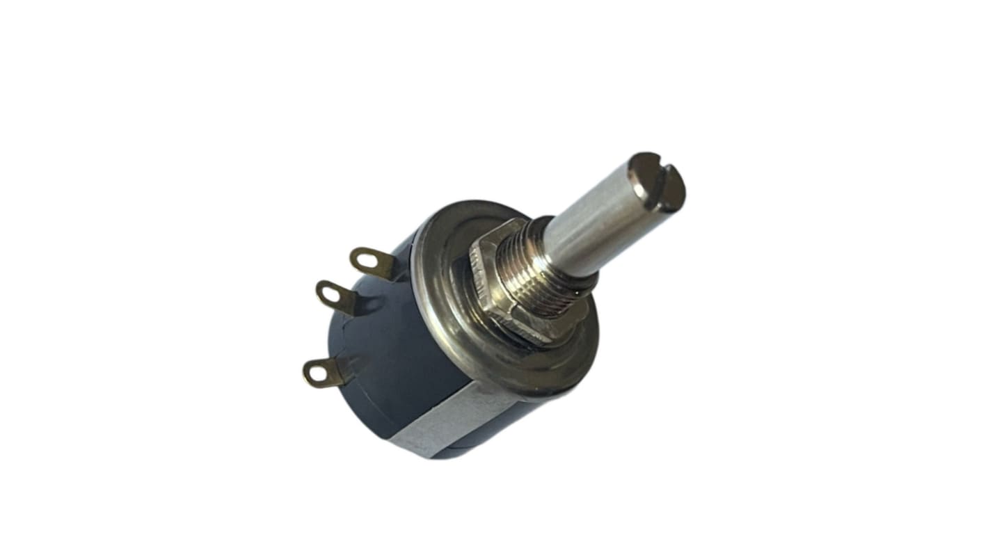 RS PRO 1kΩ Rotary Potentiometer 3-Turns 1-Gang Bushing Mount