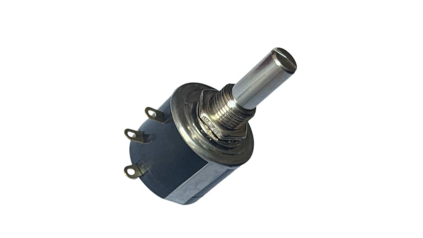 RS PRO 1kΩ Rotary Potentiometer 10-Turns 1-Gang Bushing Mount