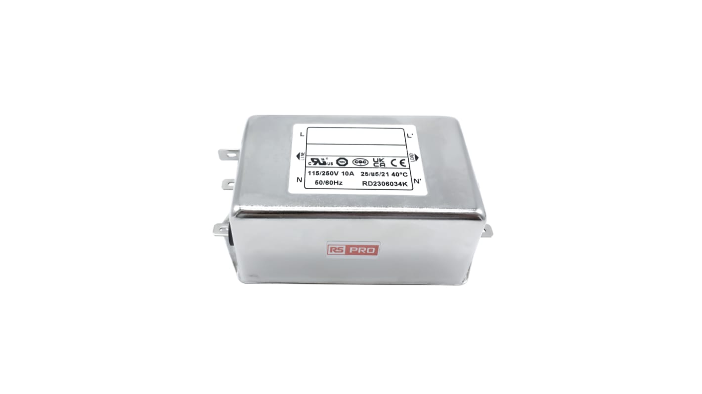 RS PRO IECインレット, 10A 250 V ac シャーシマウント