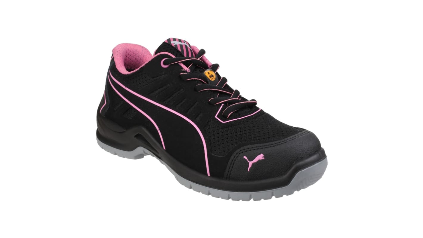 Amblers FUSE TC PINK Unisex Black/Pink Steel Toe Capped Safety Shoes, UK 5, EU 39