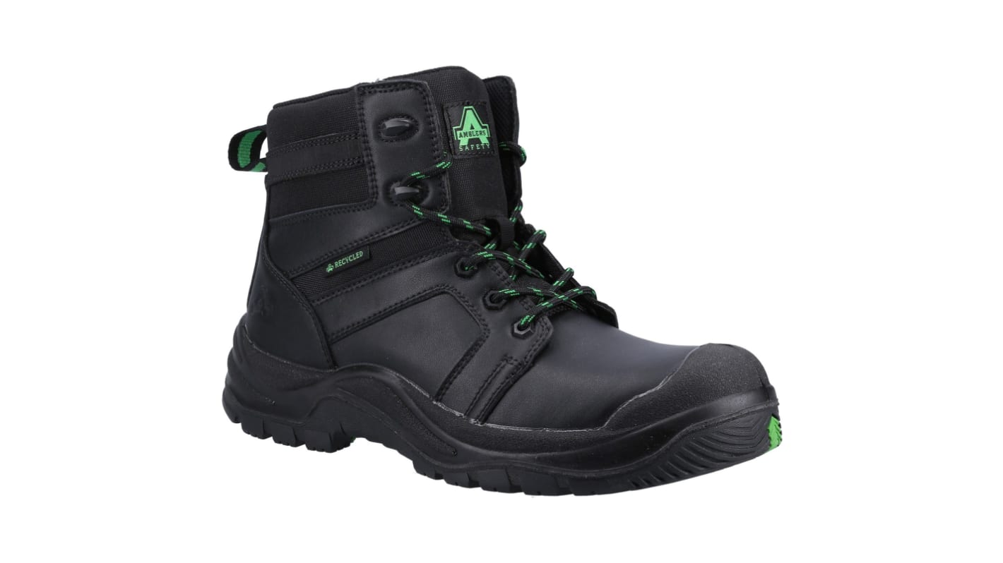 Amblers AS502 OAK Black Fibreglass Toe Capped Unisex Safety Boots, UK 9, EU 43