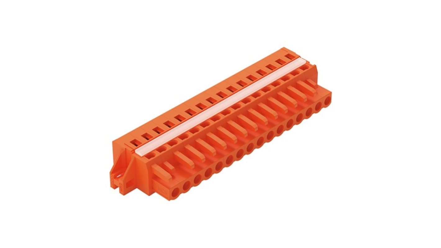 WAGO 231 Series Connector, 16-Pole, Female, 16-Way, Feed Through, 16A