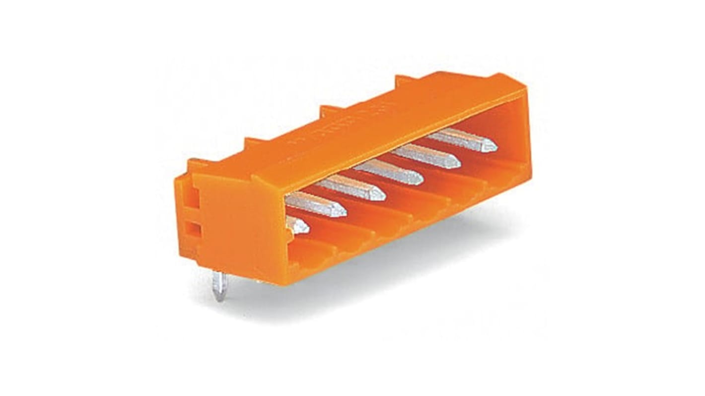 WAGO 231 Series Angled PCB Mount PCB Header, 2 Contact(s), 5.08mm Pitch, 1 Row(s), Shrouded